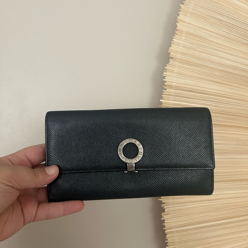 Bvlgari Black Leather Wallet